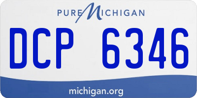MI license plate DCP6346
