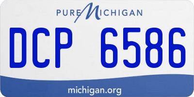 MI license plate DCP6586