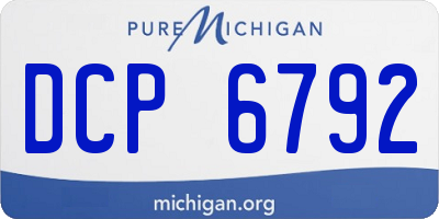 MI license plate DCP6792