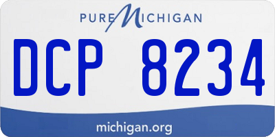 MI license plate DCP8234