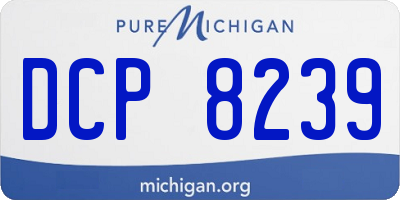 MI license plate DCP8239