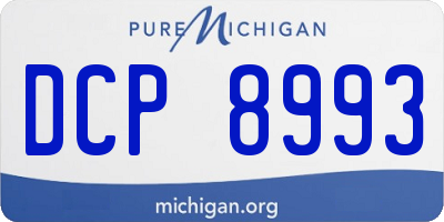MI license plate DCP8993