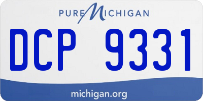 MI license plate DCP9331