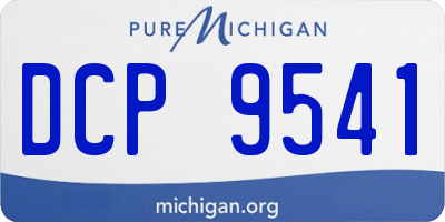 MI license plate DCP9541