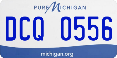 MI license plate DCQ0556