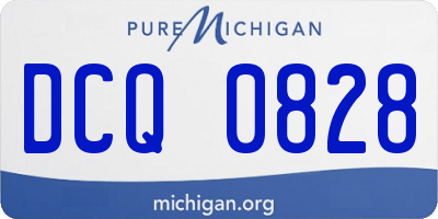 MI license plate DCQ0828