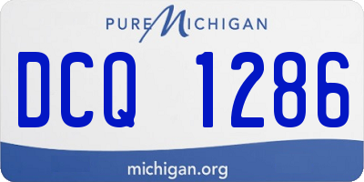 MI license plate DCQ1286