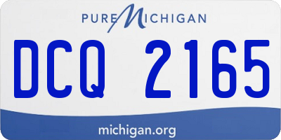 MI license plate DCQ2165