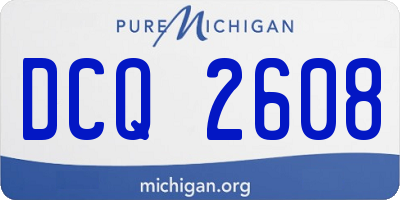 MI license plate DCQ2608