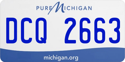 MI license plate DCQ2663