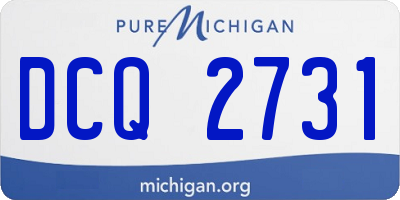 MI license plate DCQ2731
