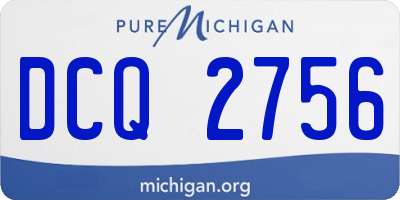 MI license plate DCQ2756