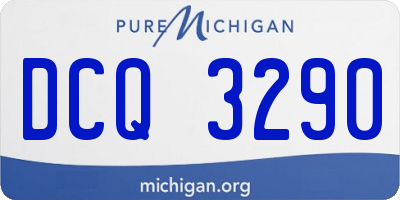 MI license plate DCQ3290