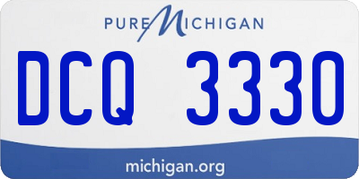 MI license plate DCQ3330