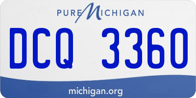 MI license plate DCQ3360