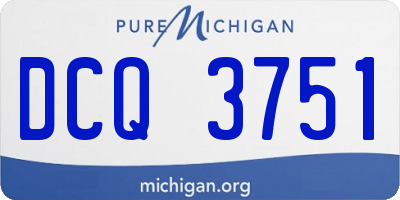 MI license plate DCQ3751