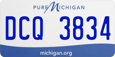 MI license plate DCQ3834