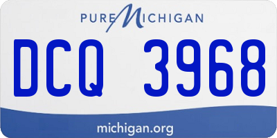 MI license plate DCQ3968