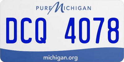 MI license plate DCQ4078