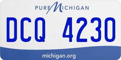 MI license plate DCQ4230