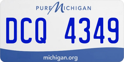 MI license plate DCQ4349
