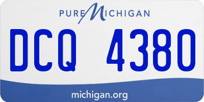 MI license plate DCQ4380