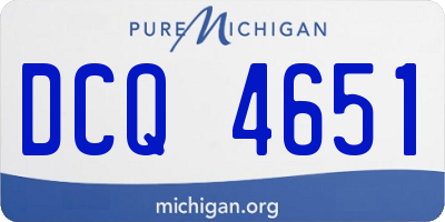 MI license plate DCQ4651