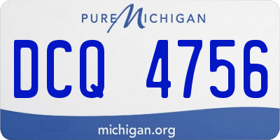 MI license plate DCQ4756