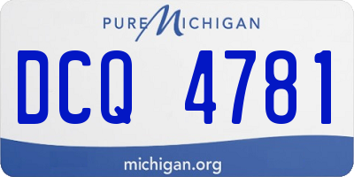 MI license plate DCQ4781