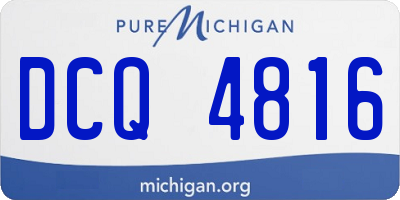 MI license plate DCQ4816