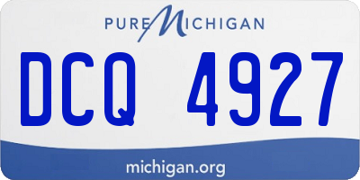 MI license plate DCQ4927