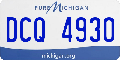 MI license plate DCQ4930