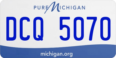 MI license plate DCQ5070