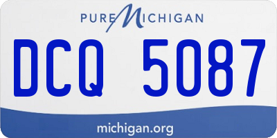 MI license plate DCQ5087