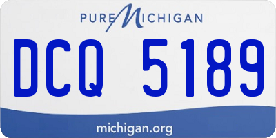 MI license plate DCQ5189