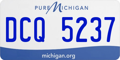 MI license plate DCQ5237