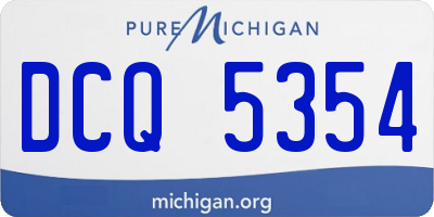 MI license plate DCQ5354