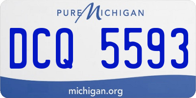MI license plate DCQ5593