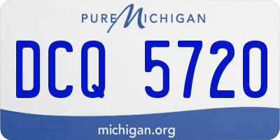 MI license plate DCQ5720