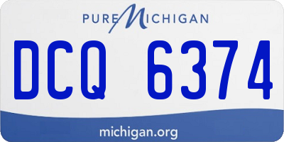 MI license plate DCQ6374