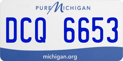 MI license plate DCQ6653