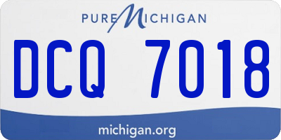 MI license plate DCQ7018
