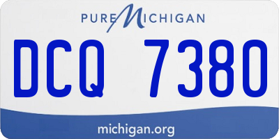 MI license plate DCQ7380