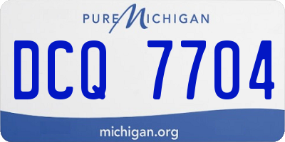 MI license plate DCQ7704