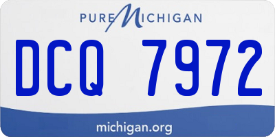 MI license plate DCQ7972