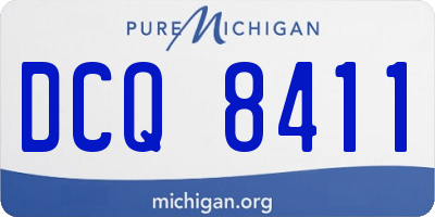 MI license plate DCQ8411