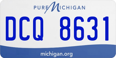 MI license plate DCQ8631