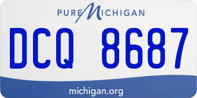 MI license plate DCQ8687