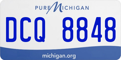 MI license plate DCQ8848