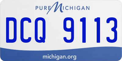 MI license plate DCQ9113